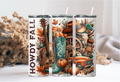Howdy Fall Orange Truck Tumbler