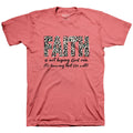 Kerusso Womens T-Shirt Faith Leopard: Sorbet / X-Large