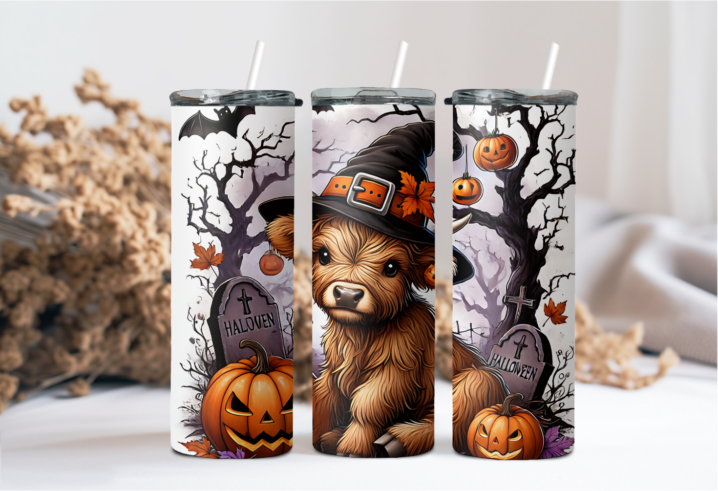 Graveyard Highland Cow Tumbler