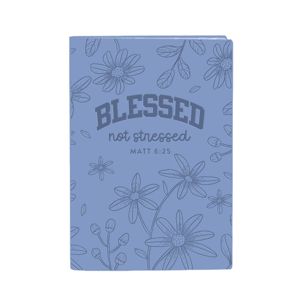 Kerusso Womens Faux Leather Journal - Blessed: Periwinkle