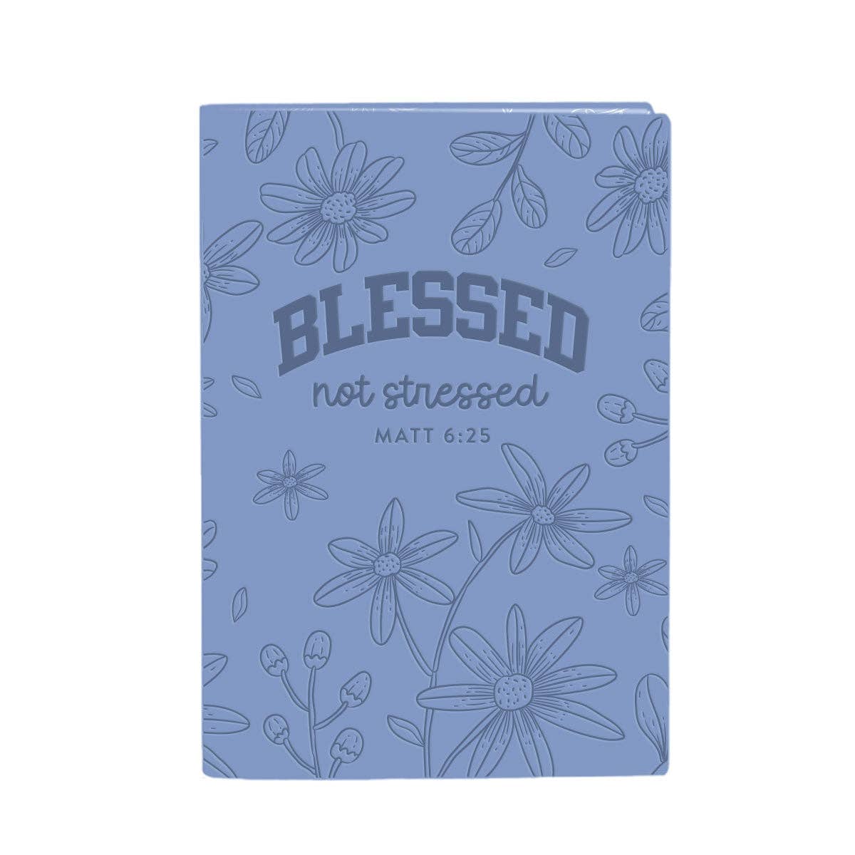 Kerusso Womens Faux Leather Journal - Blessed: Periwinkle