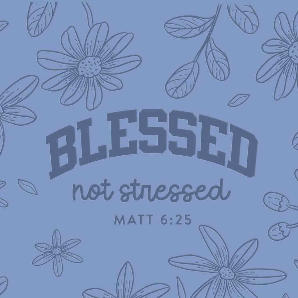 Kerusso Womens Faux Leather Journal - Blessed: Periwinkle