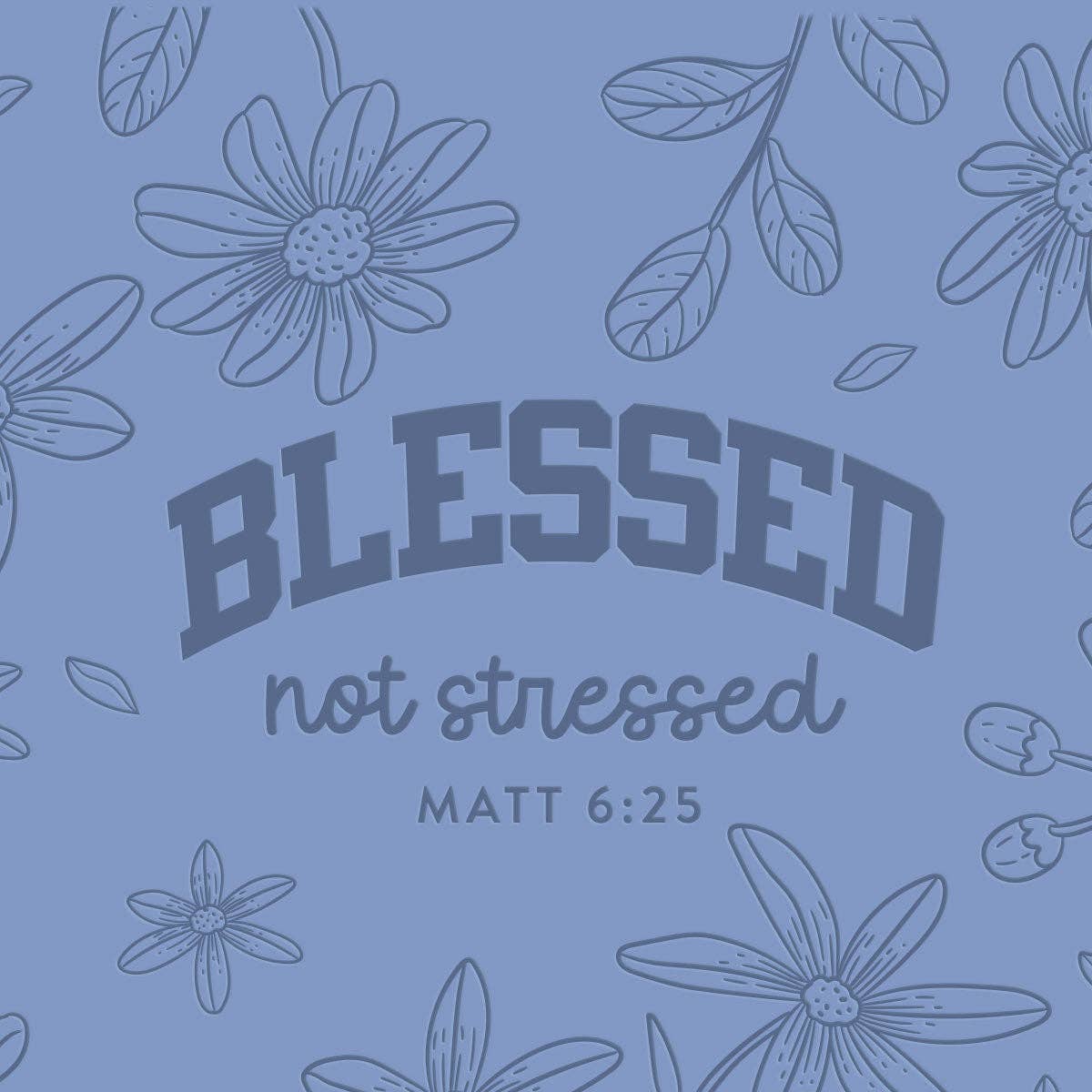 Kerusso Womens Faux Leather Journal - Blessed: Periwinkle
