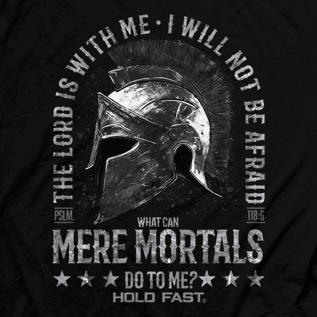HOLD FAST Mens T-Shirt Mere Mortals: Black / XL