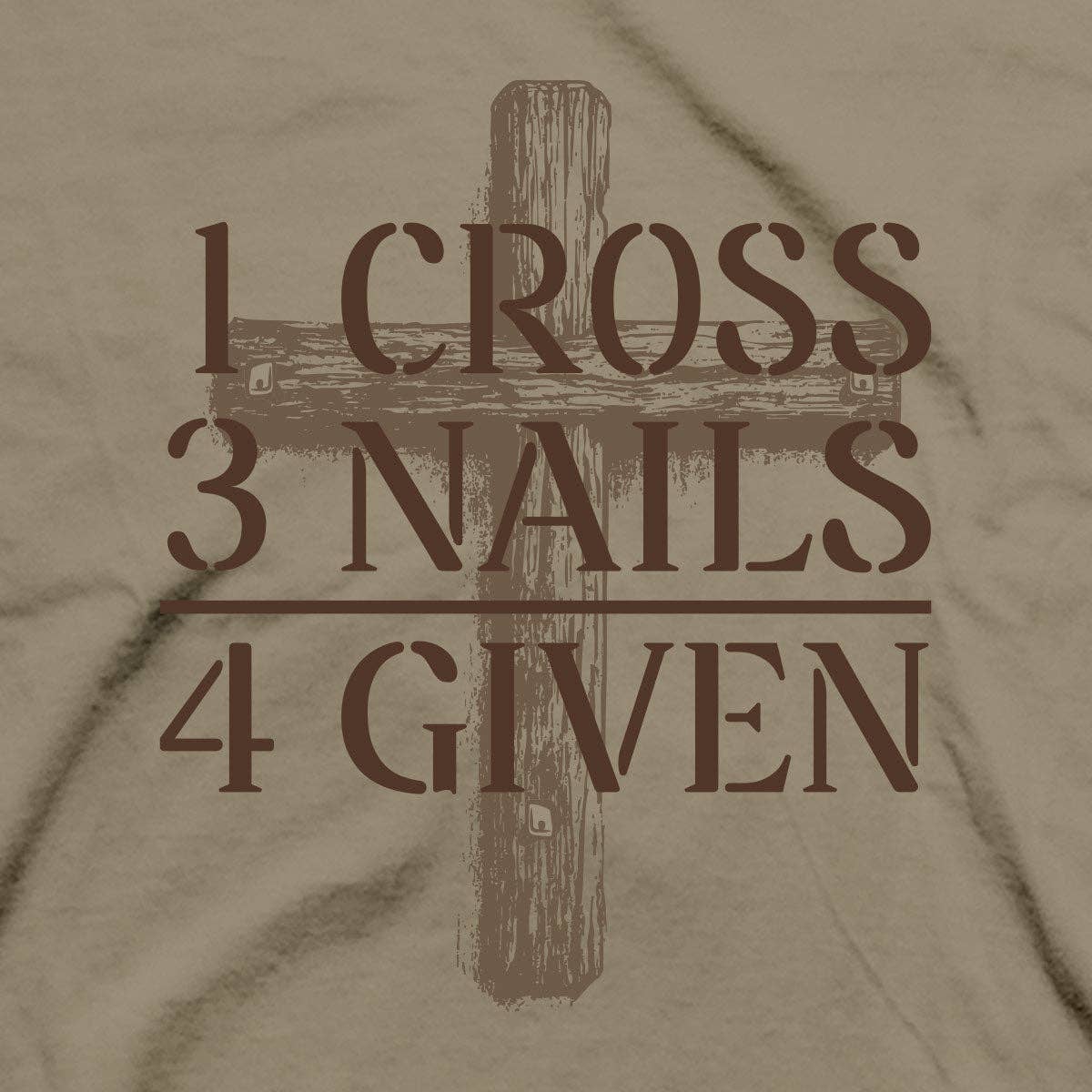 Kerusso Christian T-Shirt The Cross: Khaki / LG