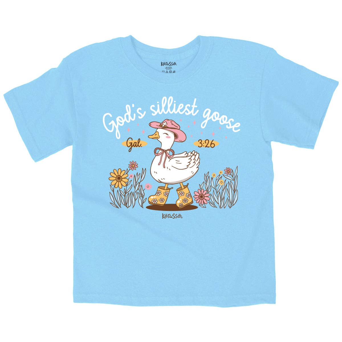 Kerusso Kids T-Shirt Silly Goose: Light Blue / SM