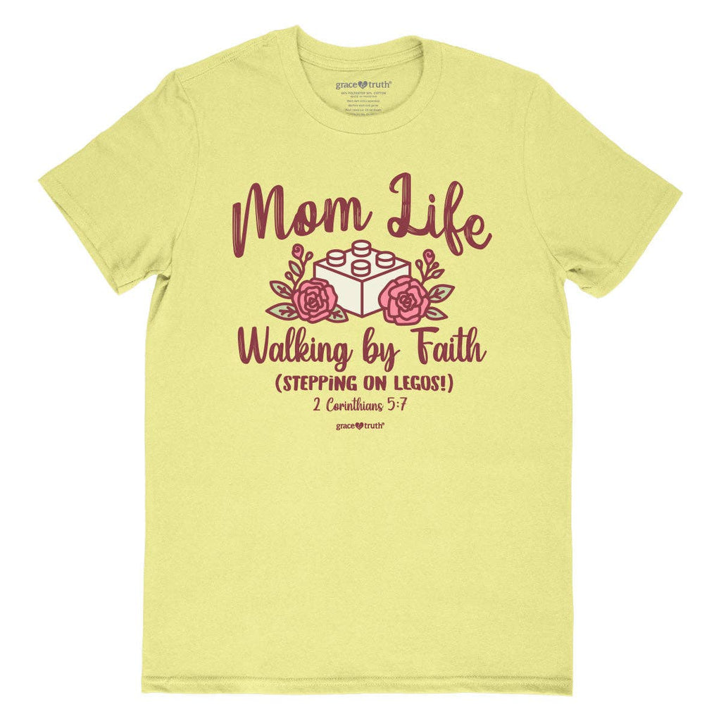 Grace & truth Womens T-Shirt Mom Life: Cornsilk / Medium
