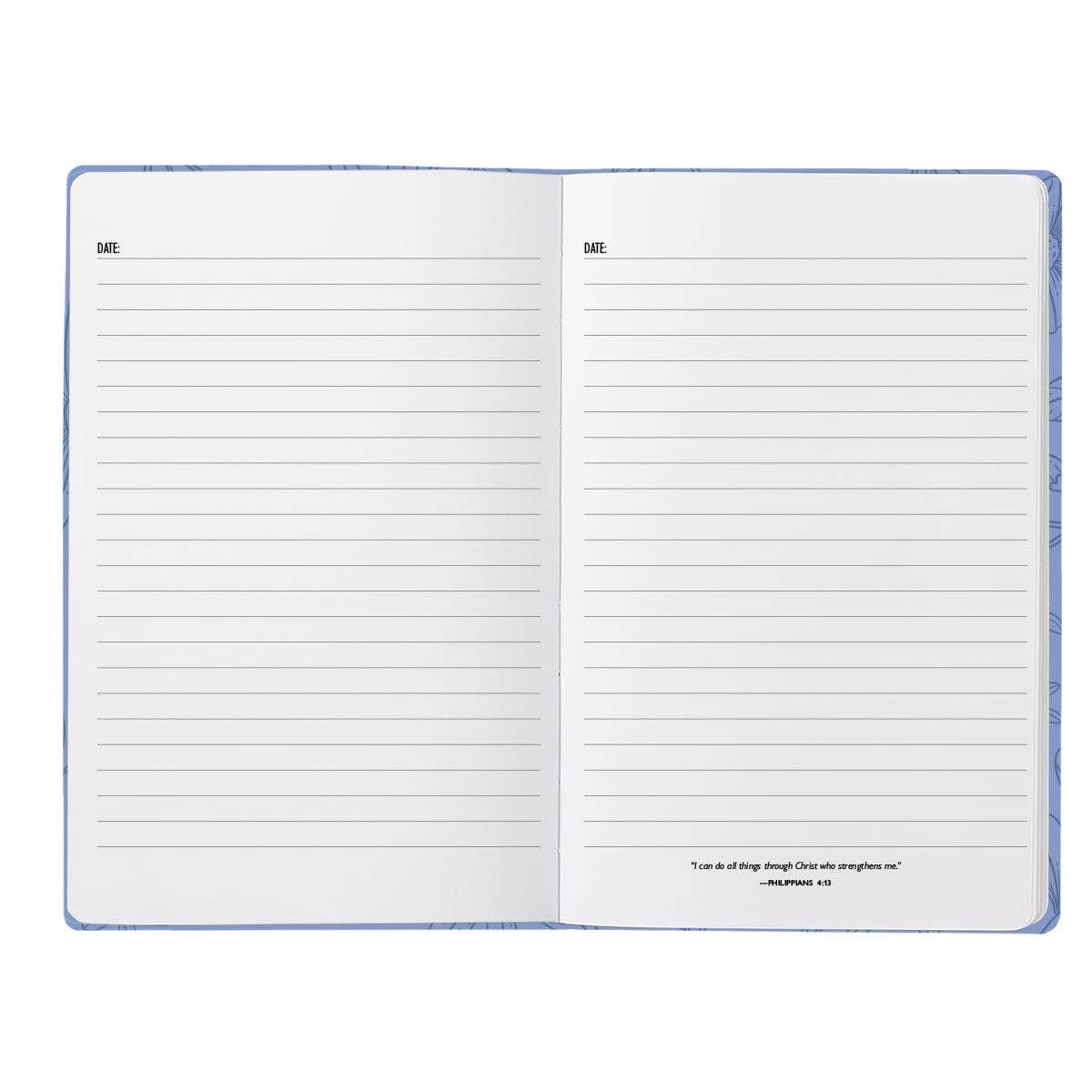 Kerusso Womens Faux Leather Journal - Blessed: Periwinkle