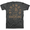 HOLD FAST Mens T-Shirt Strength Through Discipline: Dark Heather / MD