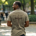 Kerusso Christian T-Shirt The Cross: Khaki / SM
