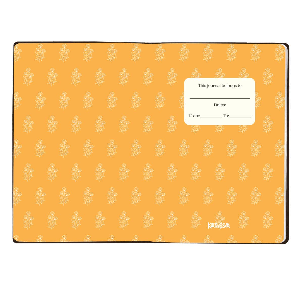 Kerusso Womens Faux Leather Journal - Bee: Brown