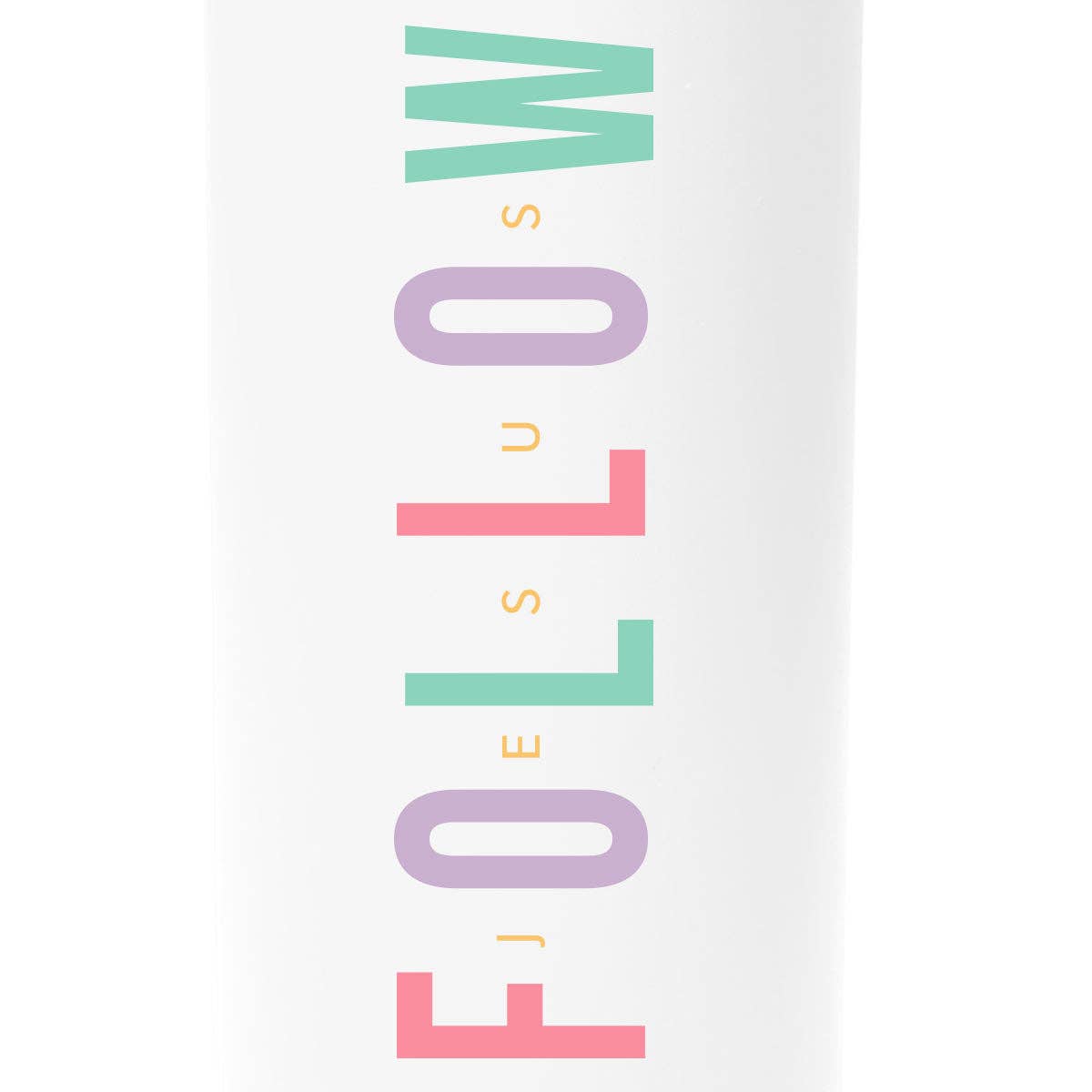 Kerusso 24 oz Stainless Steel Bottle Follow: White / 24 oz