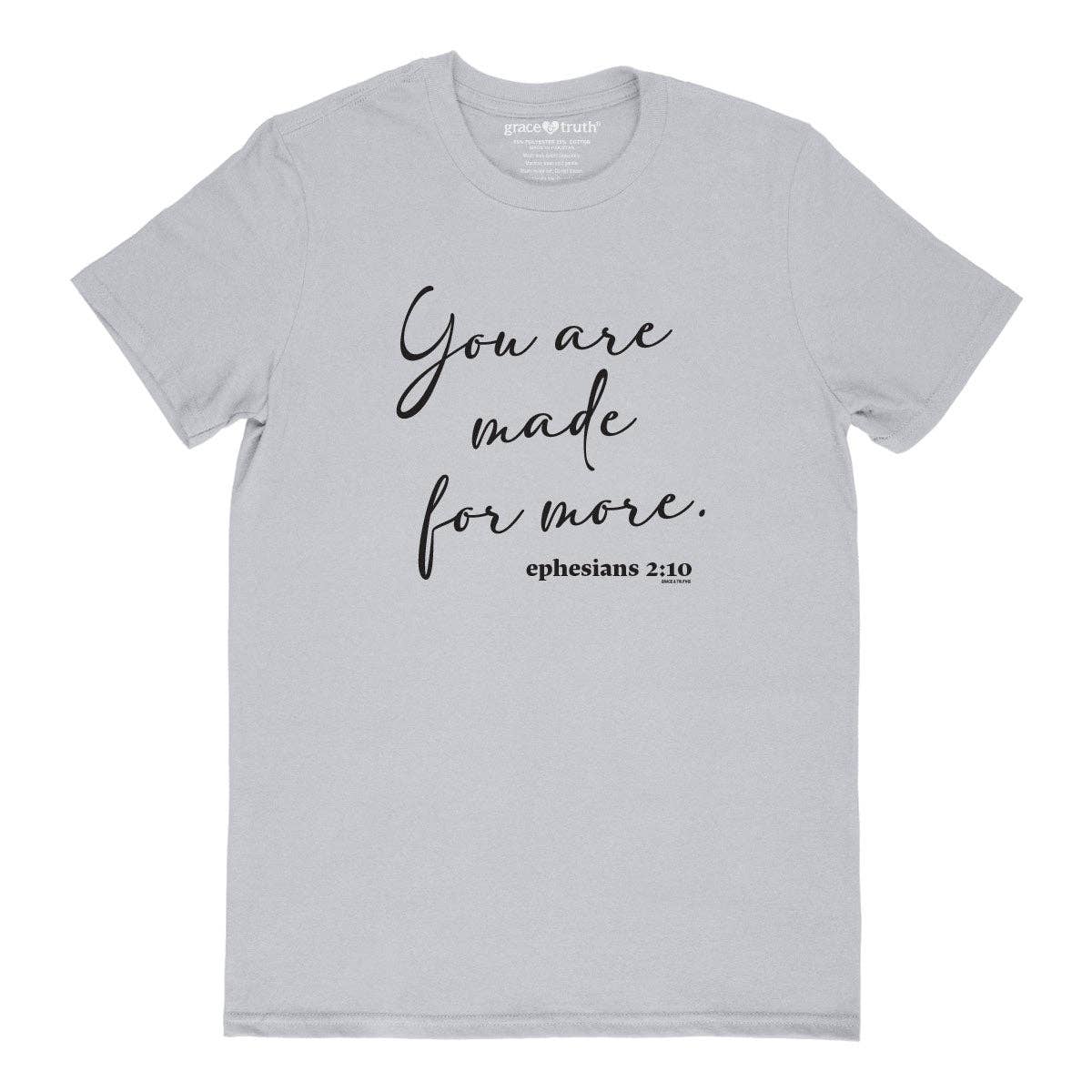 Grace & truth Womens T-Shirt Made For More: Silverstone / 2X