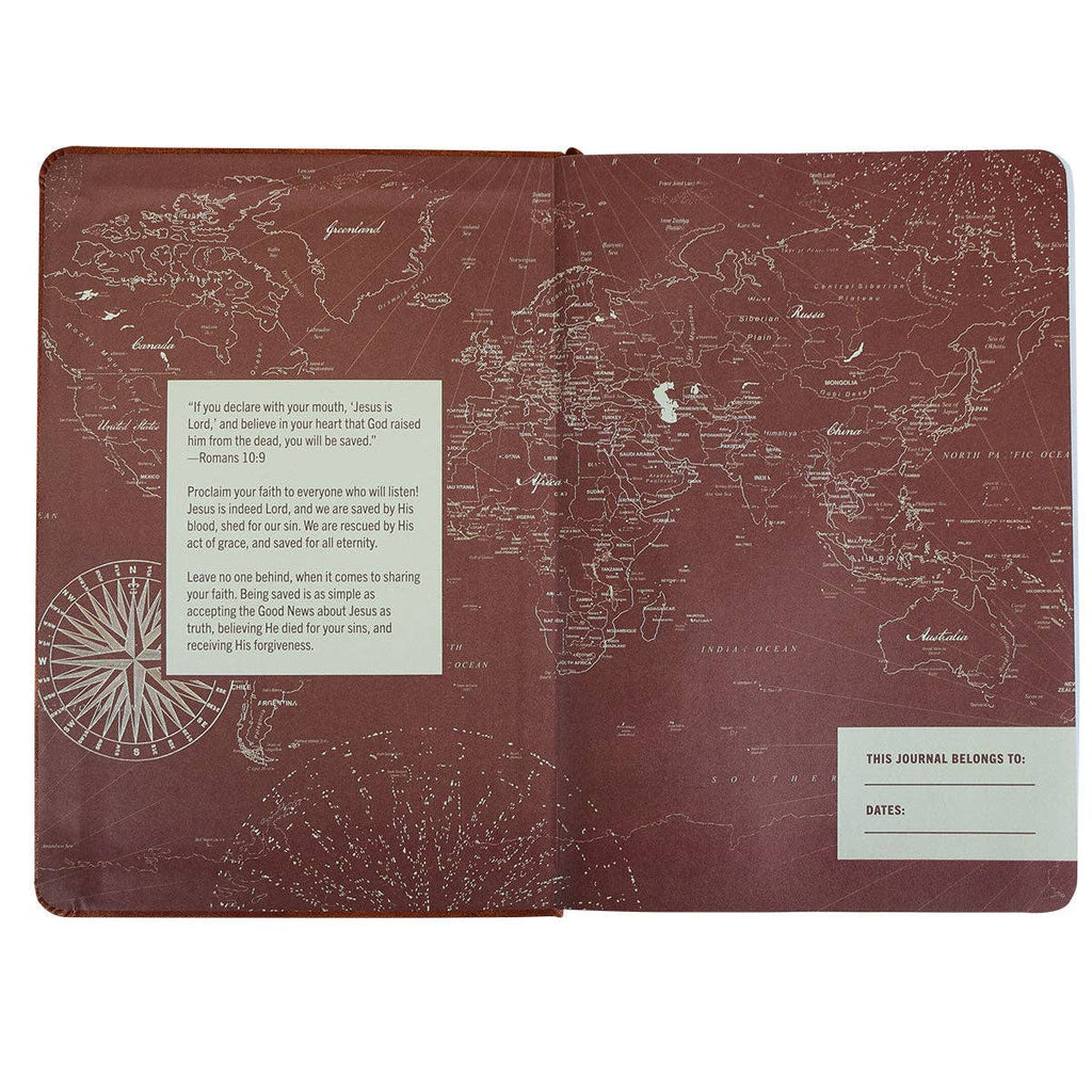 Kerusso Mens Faux Leather Journal - Jesus Is Lord Cross: Brown