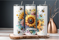 Bee You Tumbler: Floral Burst