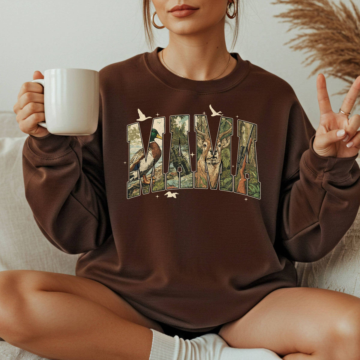 Mama Camo Graphic Sweatshirt - Western Graphic Tee: