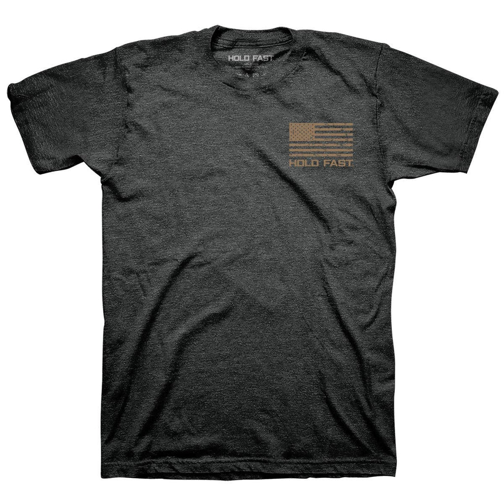 HOLD FAST Mens T-Shirt Strength Through Discipline: Dark Heather / MD